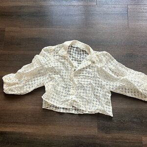 Zara cropped blouse floral